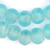 Jumbo Clear Marine Recycled Glass Beads (23mm)
