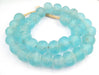 Jumbo Clear Marine Recycled Glass Beads (23mm) - The Bead Chest