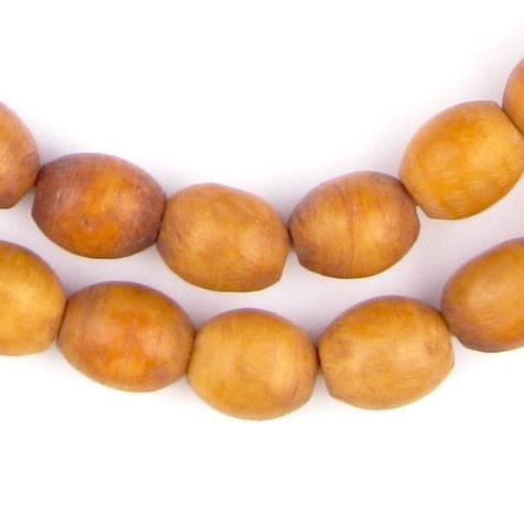 Brown Nigerian Camel Bone Oval Beads (14x12mm) - The Bead Chest