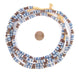 Blue and Brown Sandcast Powder Glass Beads (2 Strands) - The Bead Chest