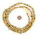 Orange and Green Sandcast Powder Glass Beads (2 Strands) - The Bead Chest