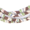 Brown and Green Sandcast Powder Glass Beads (2 Strands)