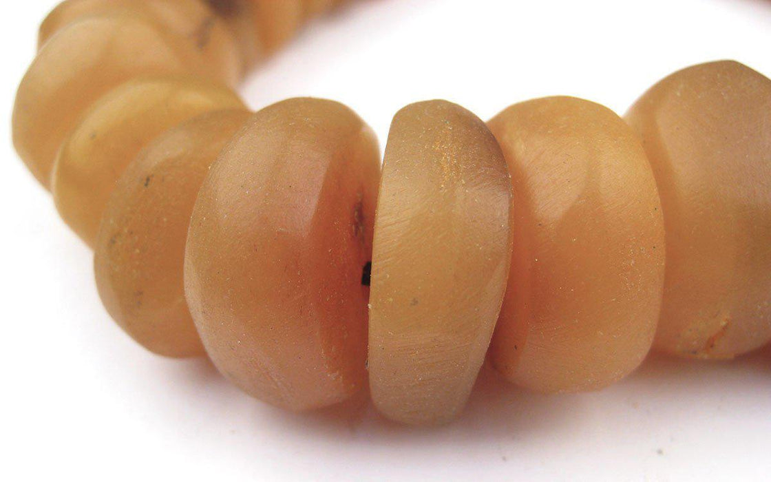 Light Apricot Moroccan Horn Beads - The Bead Chest