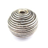 Artisanal Berber Silver Spiral Beads (15x17mm) (Set of 4)