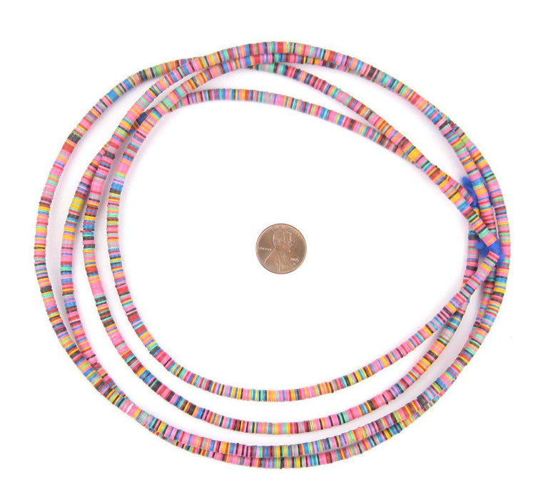 Multicolor Medley Vinyl Phono Record Beads (4mm) - The Bead Chest