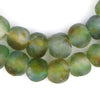 Blue/Green/Brown Swirl Recycled Glass Beads (14mm)