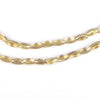 Brass Patterned Rice Beads (6x3mm)