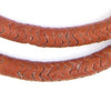 Brick Brown Glass Snake Beads (10mm)