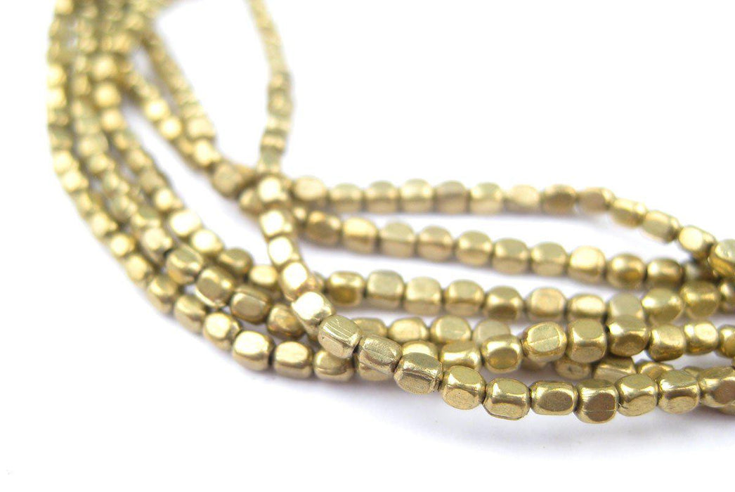 Brass Rounded Rectangle Beads (2mm) - The Bead Chest