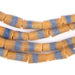 Orange and Blue Sandcast Powder Glass Beads (2 Strands) - The Bead Chest