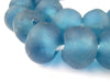 Jumbo Light Blue Recycled Glass Beads (24mm) - The Bead Chest