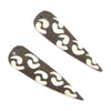 Whirlwind Batik Bone Feather Pendant (Set of 2)