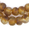 Jumbo Brown Swirl Recycled Glass Beads (23mm)