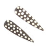 Batik Bone Polka Dot Feather Pendants (Set of 2)