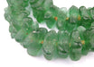 Green Star Shape Recycled Glass Beads - The Bead Chest