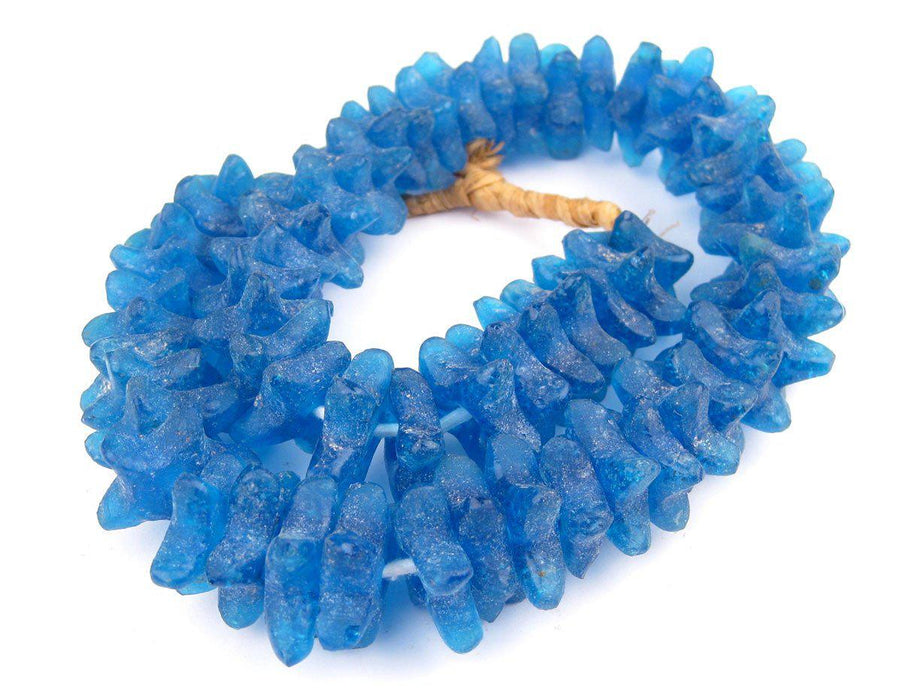 Azul Star Shape Recycled Glass Beads - The Bead Chest