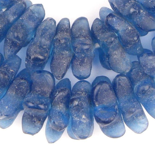 Blue Star Shape Recycled Glass Beads - The Bead Chest