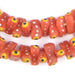 Octopus Eye Red Twig Krobo Beads - The Bead Chest