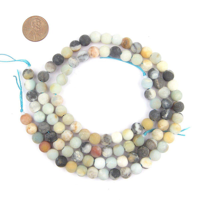 Spherical Amazonite Stone Beads (8mm) (Large Hole) - The Bead Chest