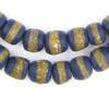 Cobalt Blue Kente Krobo Beads (14mm)
