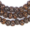 Brown Premium Woven Carved Bone Prayer Beads (10mm)