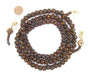 Brown Premium Woven Carved Bone Prayer Beads (10mm) - The Bead Chest