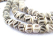 Bright Vintage-Style Carved Chevron Bone Prayer Beads (8mm) - The Bead Chest