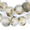 Jumbo Light Camouflauge Recycled Glass Beads (25mm)