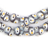 Grey Eye Round Krobo Beads