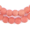 Opaque Pink Recycled Glass Beads (11mm)