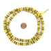 Yellow Vintage Inlaid Bone Mala Beads (8mm) - The Bead Chest