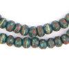 Dark Green Inlaid Bone Prayer Beads (8mm)