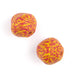 Red Mosaic Jumbo 25mm Fused Beads (Set of 2) - The Bead Chest