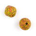 Fiery Mosaic Jumbo 25mm Fused Beads (Set of 2) - The Bead Chest
