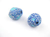 Aqua Mosaic Jumbo 25mm Fused Beads (Set of 2)