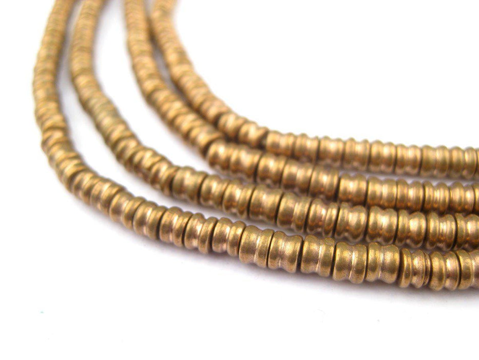 Antiqued Brass Double Heishi Beads (3mm) - The Bead Chest
