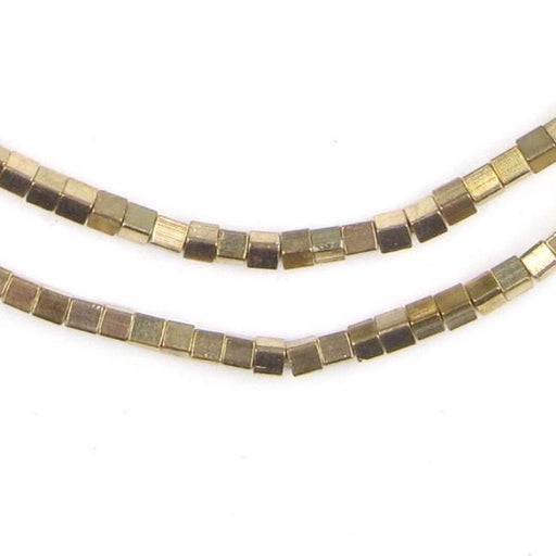 Gold Cube Beads (3mm) - The Bead Chest