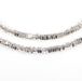 Faceted Shiny Silver Triangle Heishi Beads (4mm, Long Strand) - The Bead Chest