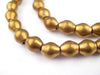 Smooth Antiqued Brass Bicone Beads (8x7mm) - The Bead Chest