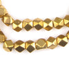 Jumbo Brass Diamond Cut Beads (9mm)