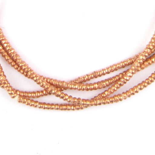 Bright Copper Heishi Ethiopian Beads (Set of 2)