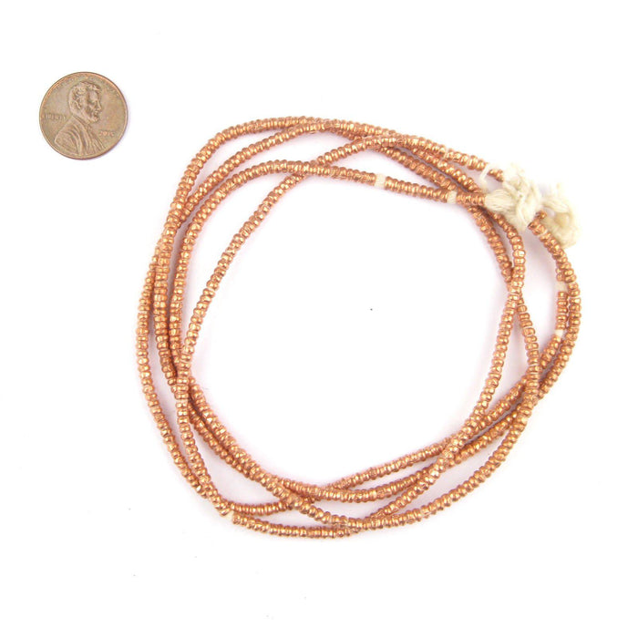 Bright Copper Heishi Ethiopian Beads (Set of 2) - The Bead Chest