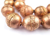 Artisanal Ethiopian Copper Beads (20x17mm) - The Bead Chest