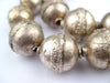 Artisanal Ethiopian Silver Beads (20x17mm) - The Bead Chest