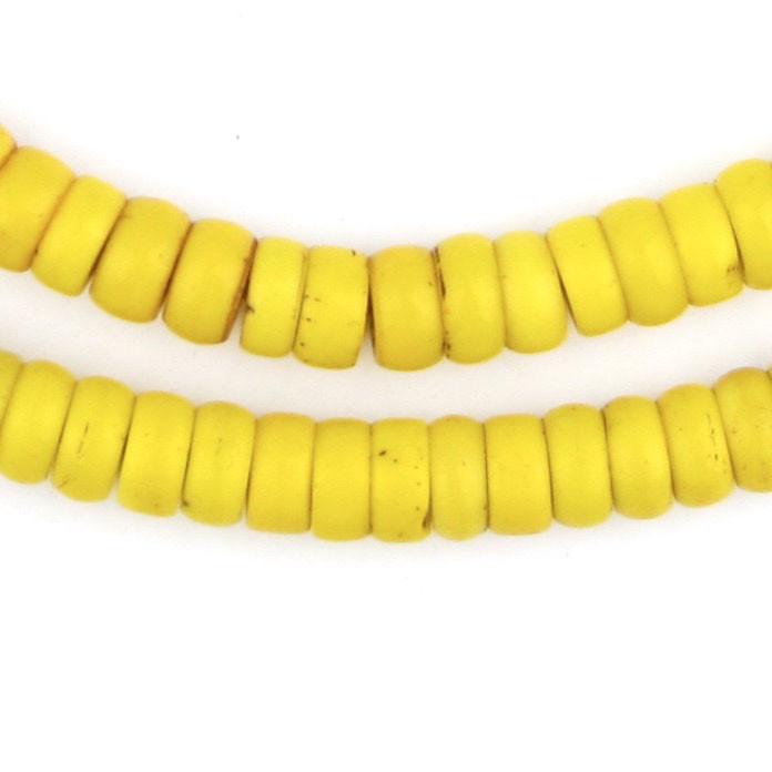 Vintage Yellow Prosser Button Beads (9mm) - The Bead Chest