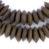Matte Dark Brown Kenya Bone Beads (Saucer)