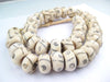Criss Cross Eye Carved Bone Beads (Large) - The Bead Chest