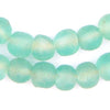 Caribbean Aqua Recycled Glass Beads (14mm)