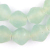 Jumbo Clear Aqua Bicone Recycled Glass Beads (25mm)