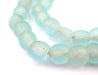 Clear Marine Recycled Glass Beads (9mm) - The Bead Chest